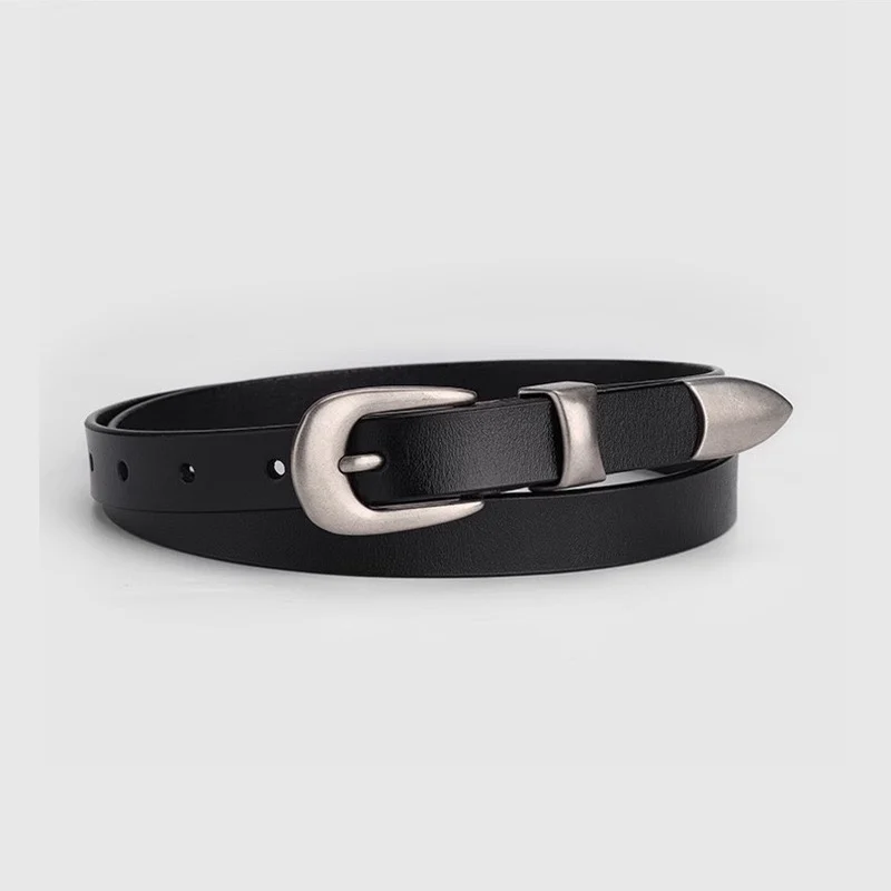 Fashion Women's Alloy Pin Buckle Belt High Quality Women's Slim Waist PU Belt Trendy and Charming Women's Clothing Accessories