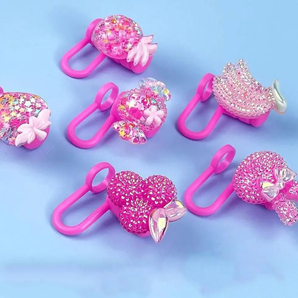 

3 шт., соломенная крышка с фруктами, клубникой, леденцом, конфет, розовая силиконовая соломенная защитная крышка, милая водонепроницаемая соломенная пробка для пыли