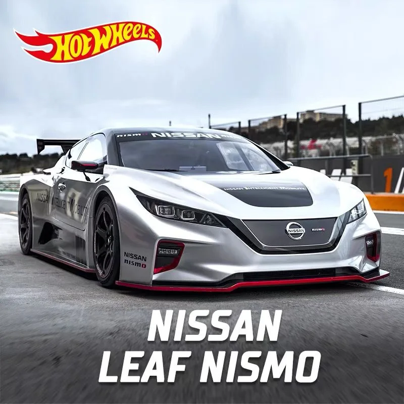 HotWheels 1:64 Nissan LEAF Nismo RC 02 Legierung Sportwagen Modell Druckguss Metallkette Rennwagen Fahrzeuge Modell Kinderspielzeug Geschenk
