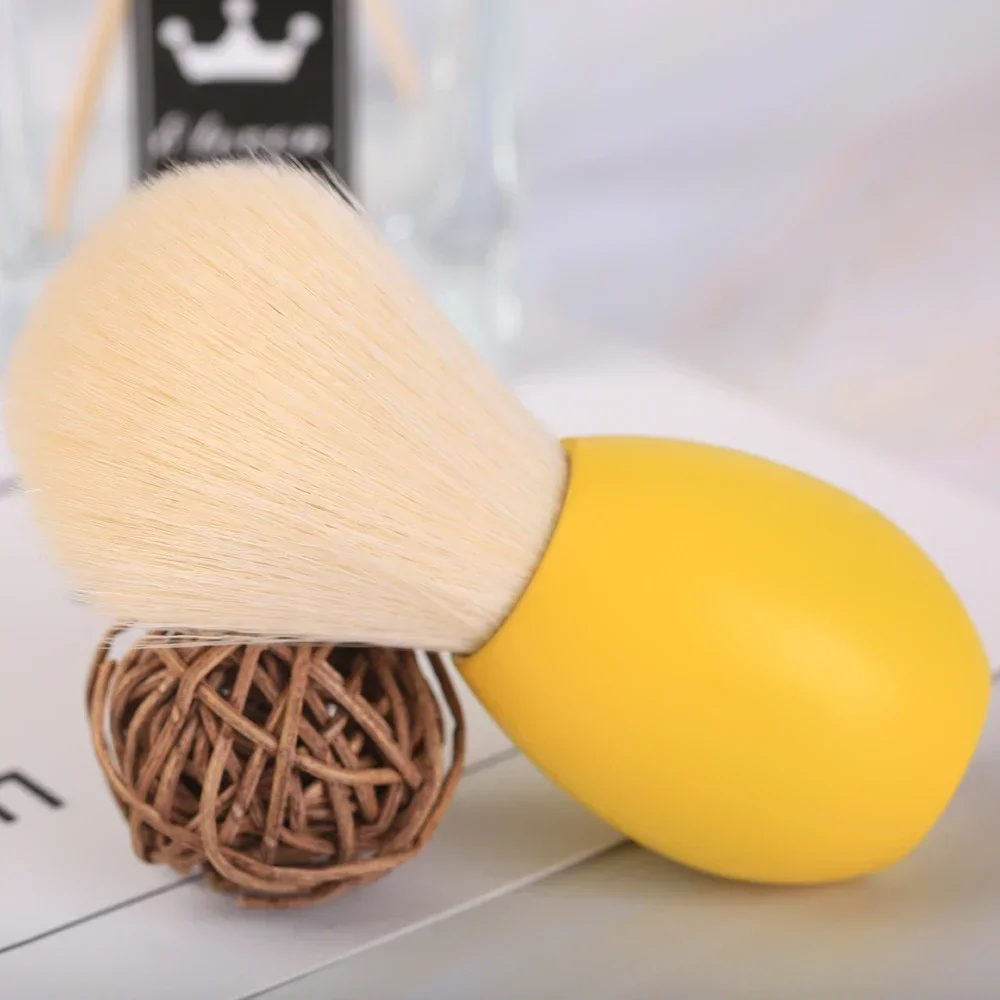 YAQI-Pinceau à raser lapin en cachemire pour homme, outil de rasage avec nœud, version jaune, jour de Pâques