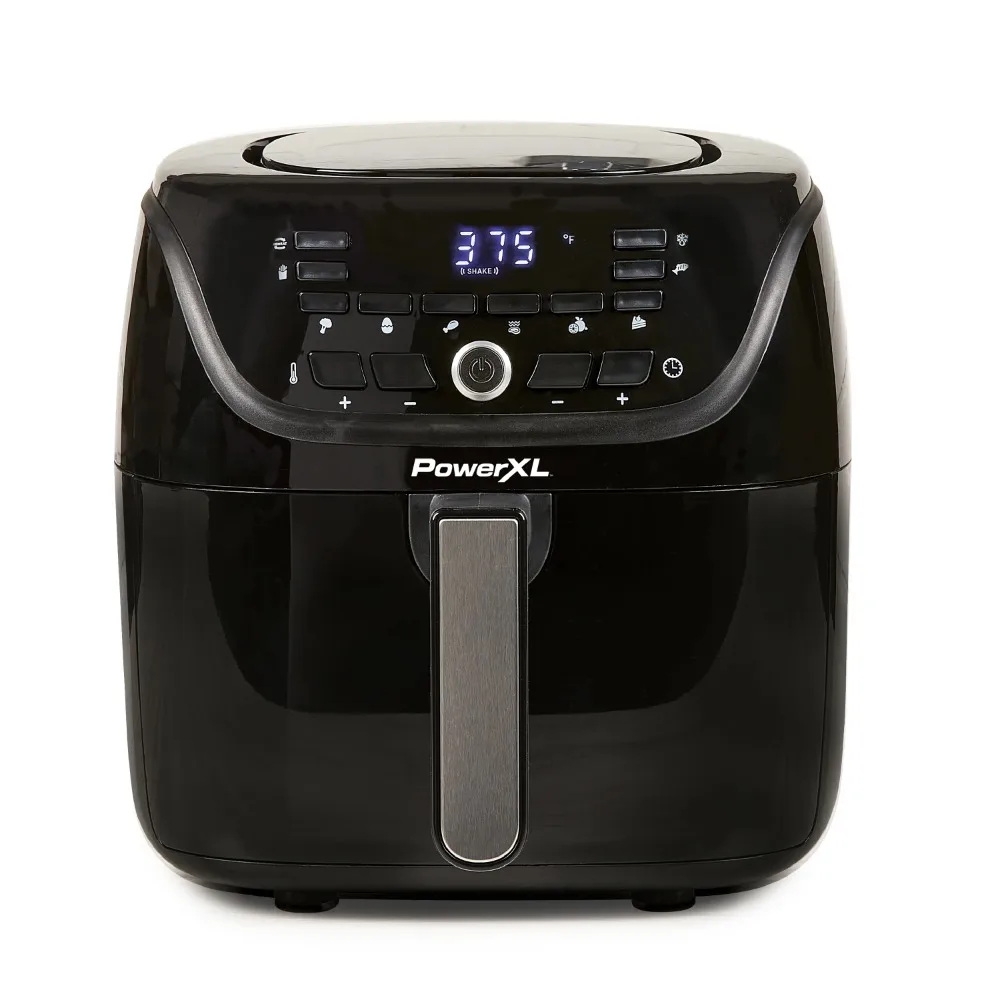 New 6-Qt Digital Vortex Air Fryer with 10 Quick-Touch Presets, Black, with Vortex Rapid Air Technology, easy-to-store design.