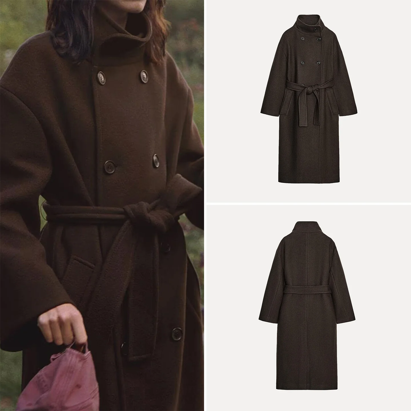 

Осень 2022, новое женское индивидуальное простое шерстяное пальто в стиле ретро, куртка Z, китайское производство, другой материал 00%