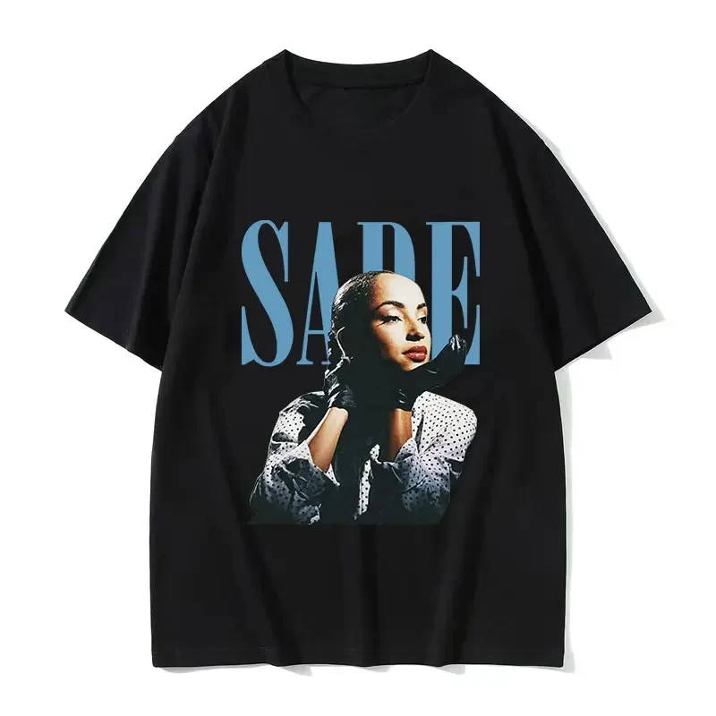 Koszulka z grafiką z nadrukiem S-Sade z lat 90., męska, damska, hip-hopowa, vintage, z krótkim rękawem, bawełniana, streetwear