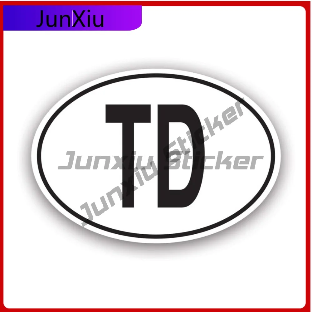 

Td Chad Country Code Oval Stickerwaterproof Cool Window Waterproof Vinyl Decal For Refrigerators Outdoor Outdoor Fun Sticker