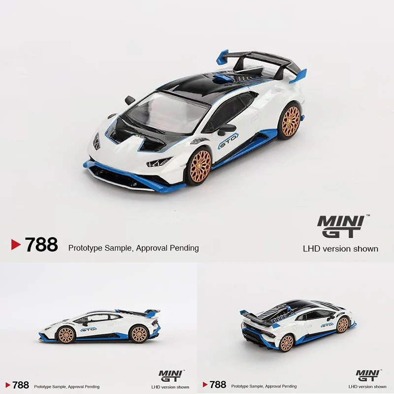 PreSale MINIGT 788 1:64 Huracan STO Bianco Asopo Diecast Model Collection Toys