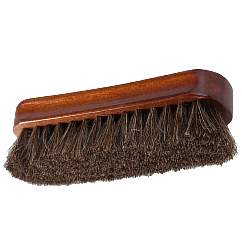 

Horse Hair Brush Shoe Cleaning Kit Horsehair Soft Fur Mane Bristle Small Wood