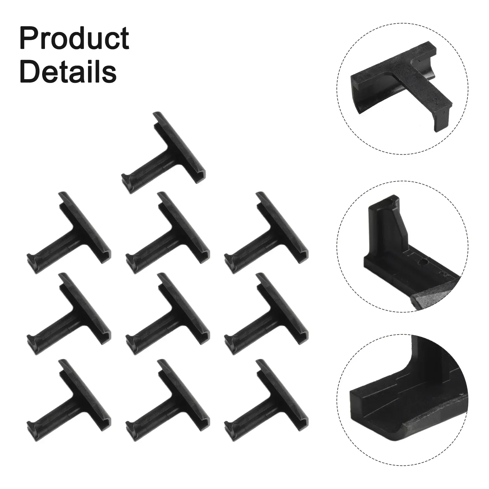 Solar Water Drainage Clips Black PA66 Increase Power Generation To Improve Solar Panel Life Lightweight Practical