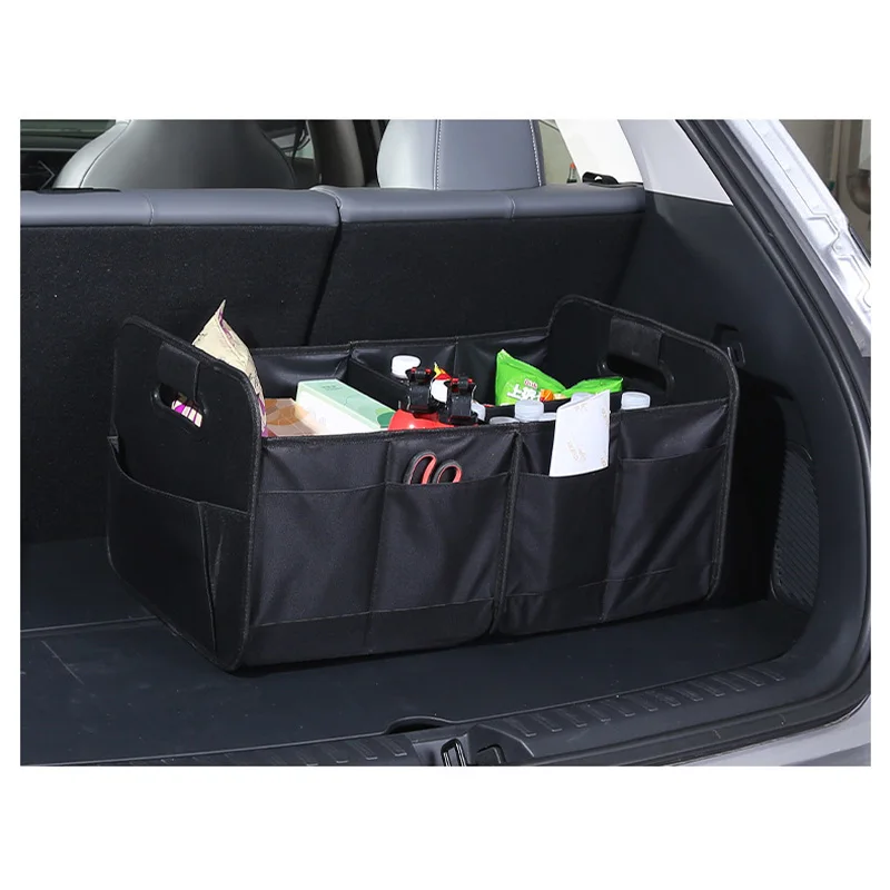 

Large Collapsible Trunk Organizer with Multi Pockets Compartments Storage Organizer for Car SUV Minivan