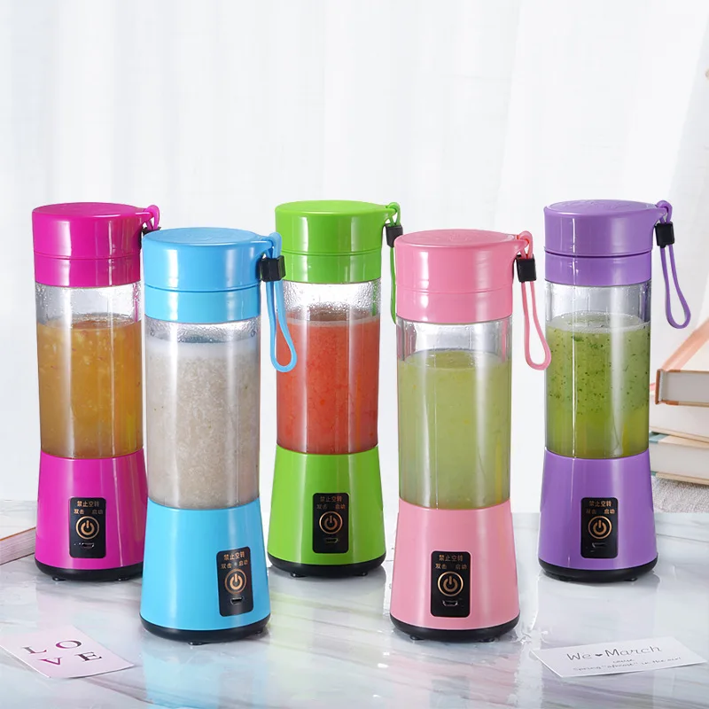 NEW Mini Portable Blender Take Juice Cup 6 Blades Rechargeable Electric Juicer Fruit Juice Blender Smoothie Maker Blender Cup
