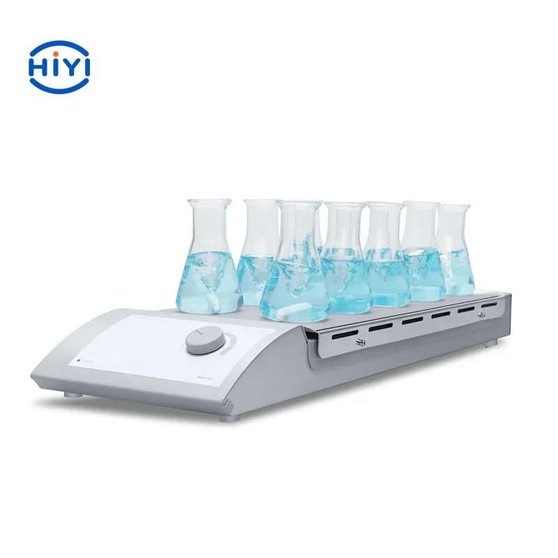 HiYi MS-H-S10 10-Position Magnetic  Hotplate Stirrer Heating range covers from 120 to 550 Degree Celsius