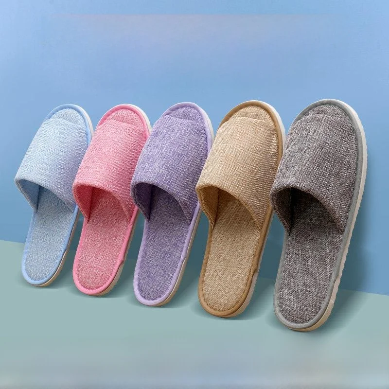 

Одноразовые утолщенные нескользящие тапочки для отелей, мужские и женские домашние тапочки для пар, весенне-летняя домашняя обувь для мужчин и женщин