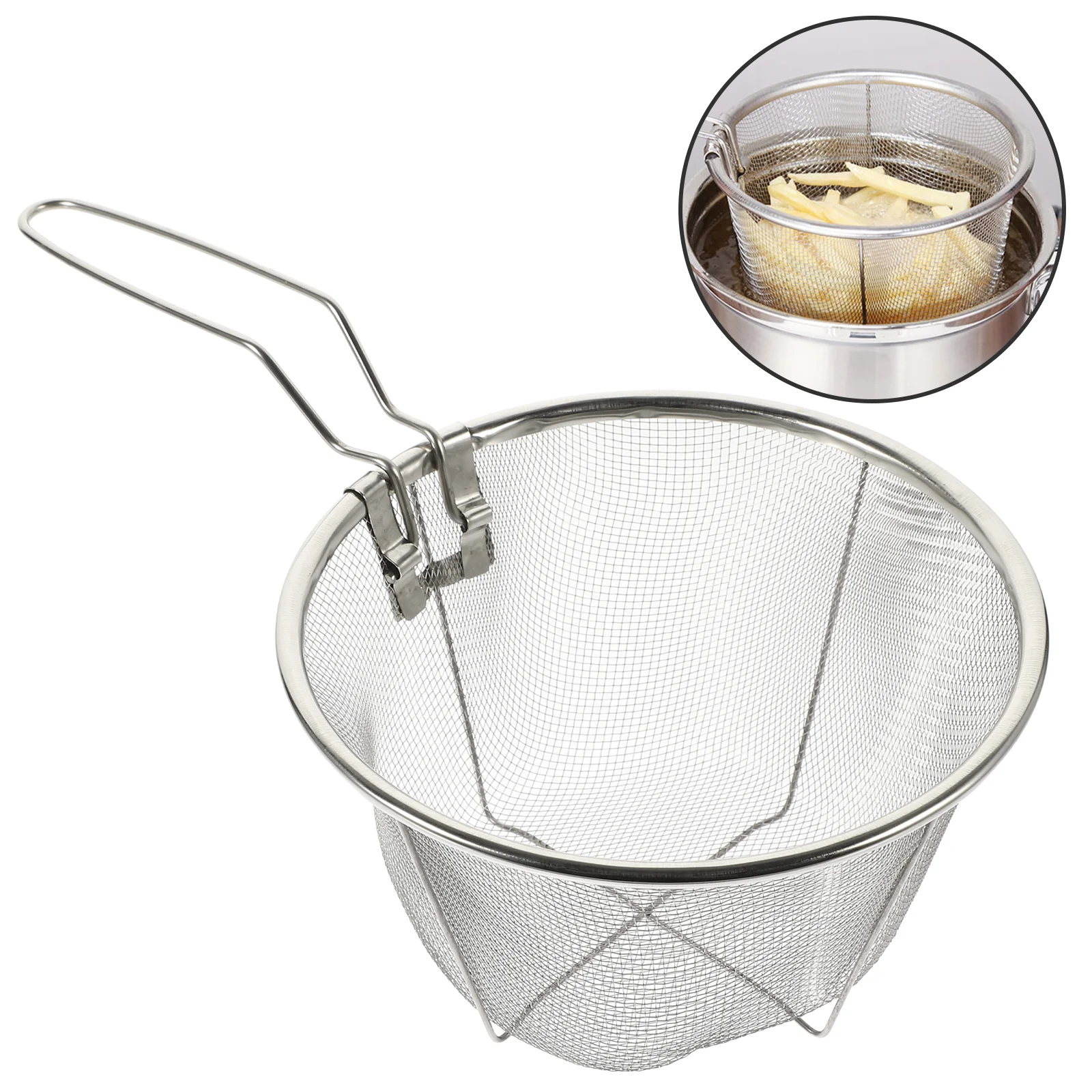 Dampen Stainless Steel Frying Basket Tinsel Accessories Food Fried Baking Trays