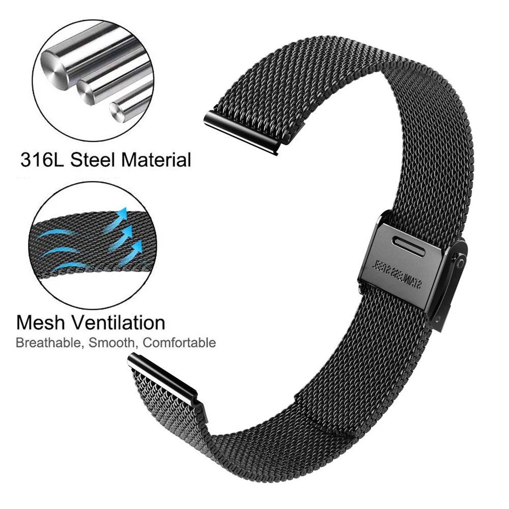 Stainless Steel Strap For Fossil gen 6 44mm Gen6 / gen 5 5e / Gen5 LTE 45mm Watch Metal 22mm Bracelet Stratos Band Accessories