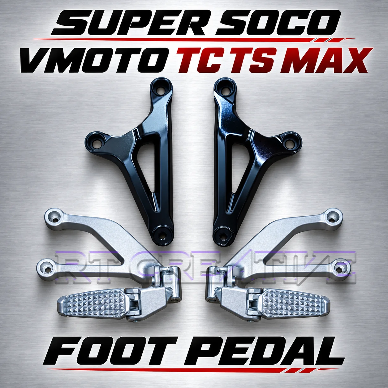 Modified Extended Swingarm & Adjustable Rear Shock Absorber Fit VMOTO Super Soco TS TC Electric Scooter