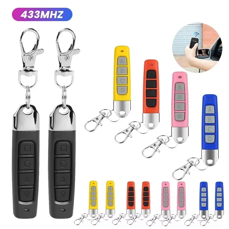 Universal Garage Door Opener Remote 433MHz Remote Controller Cloning Code 4 Button Clone Duplicator Remote Control Garage Gate