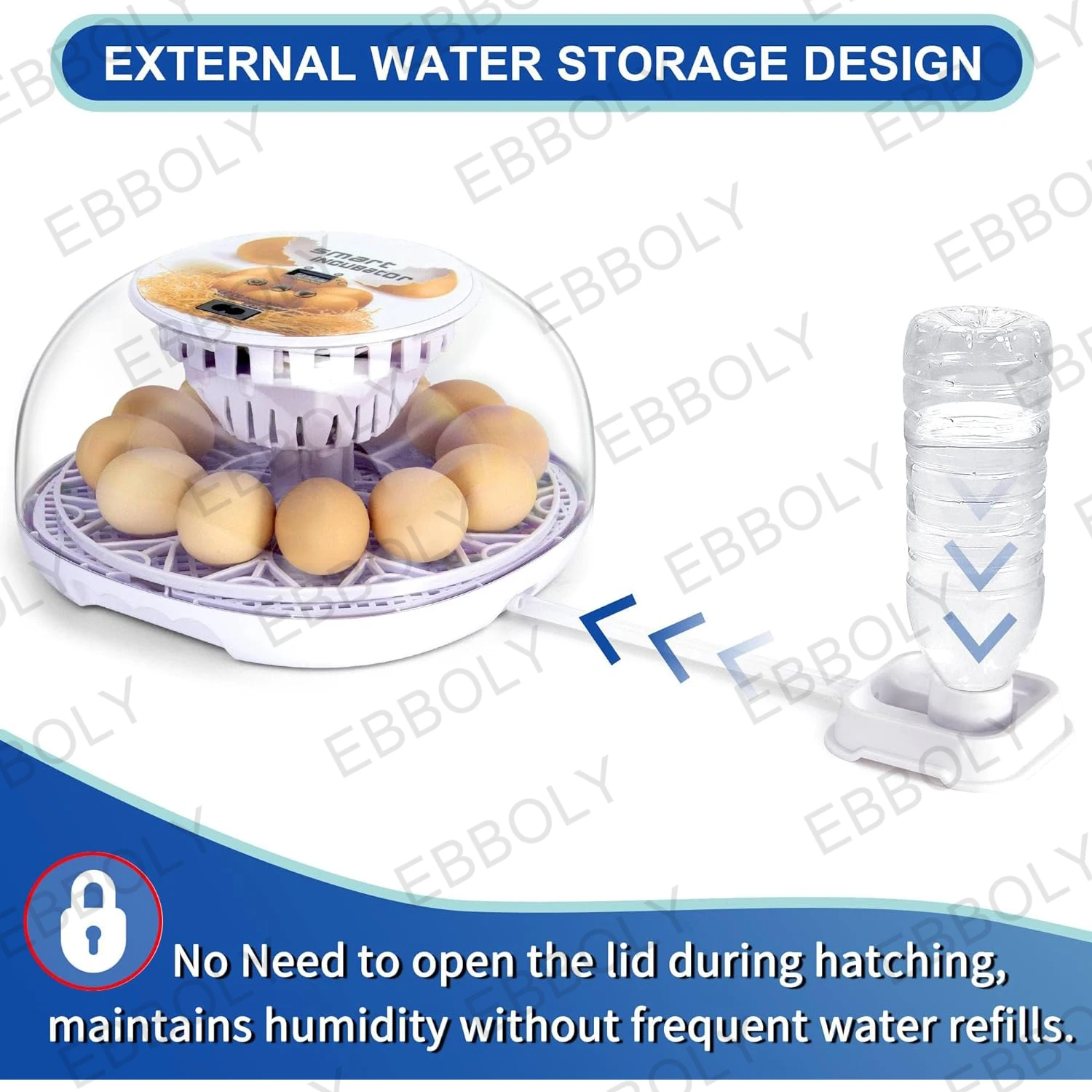 Automatic Egg Incubator Household Small Chicken Duck Goose Egg Incubator Automatic Watering Intelligent Temperature Control