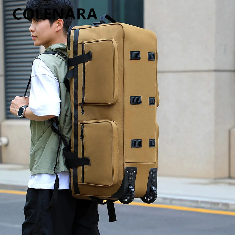 COLENARA sac à main multifonctionnel Oxford tissu grande capacité sac de voyage pour hommes sac de rangement pliable avec roues sac à bagages