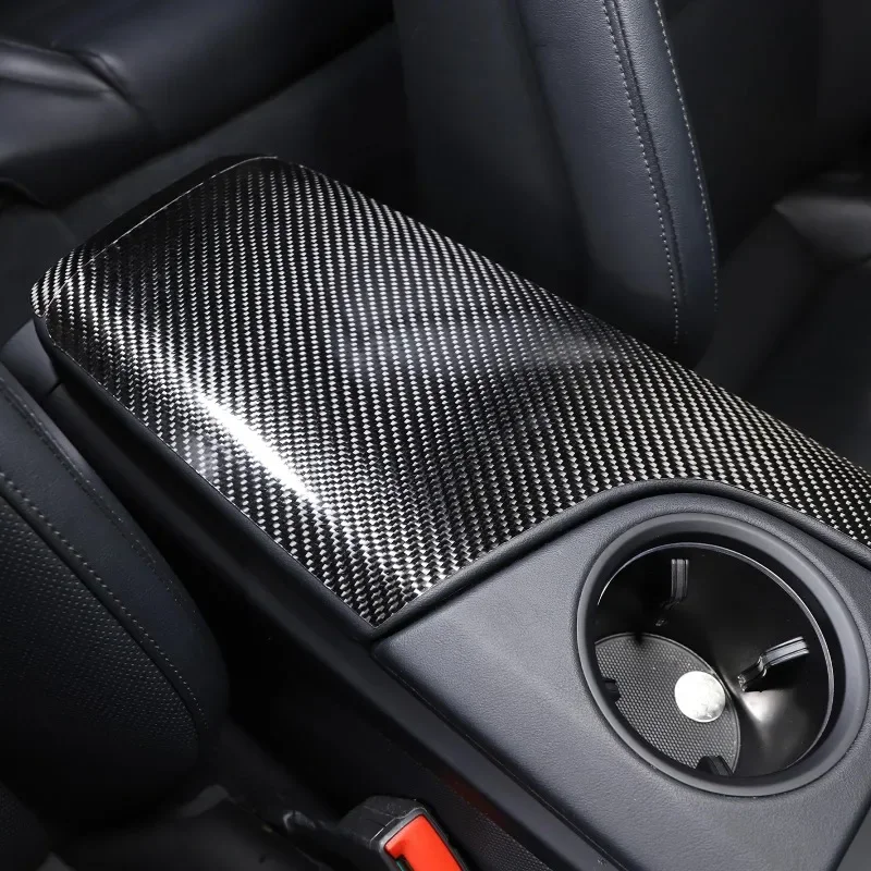 

Car Accessories For Porsche Taycan 2019-2025 Soft Carbon Fibre Car Armrest Case Cover Decorate Stickers Interior