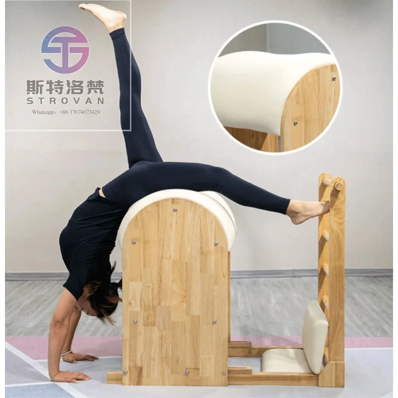 

Professional Gym Oak Wood Yoga Training Exercise Home Use Firect Supply Pilates Ladder Barrel