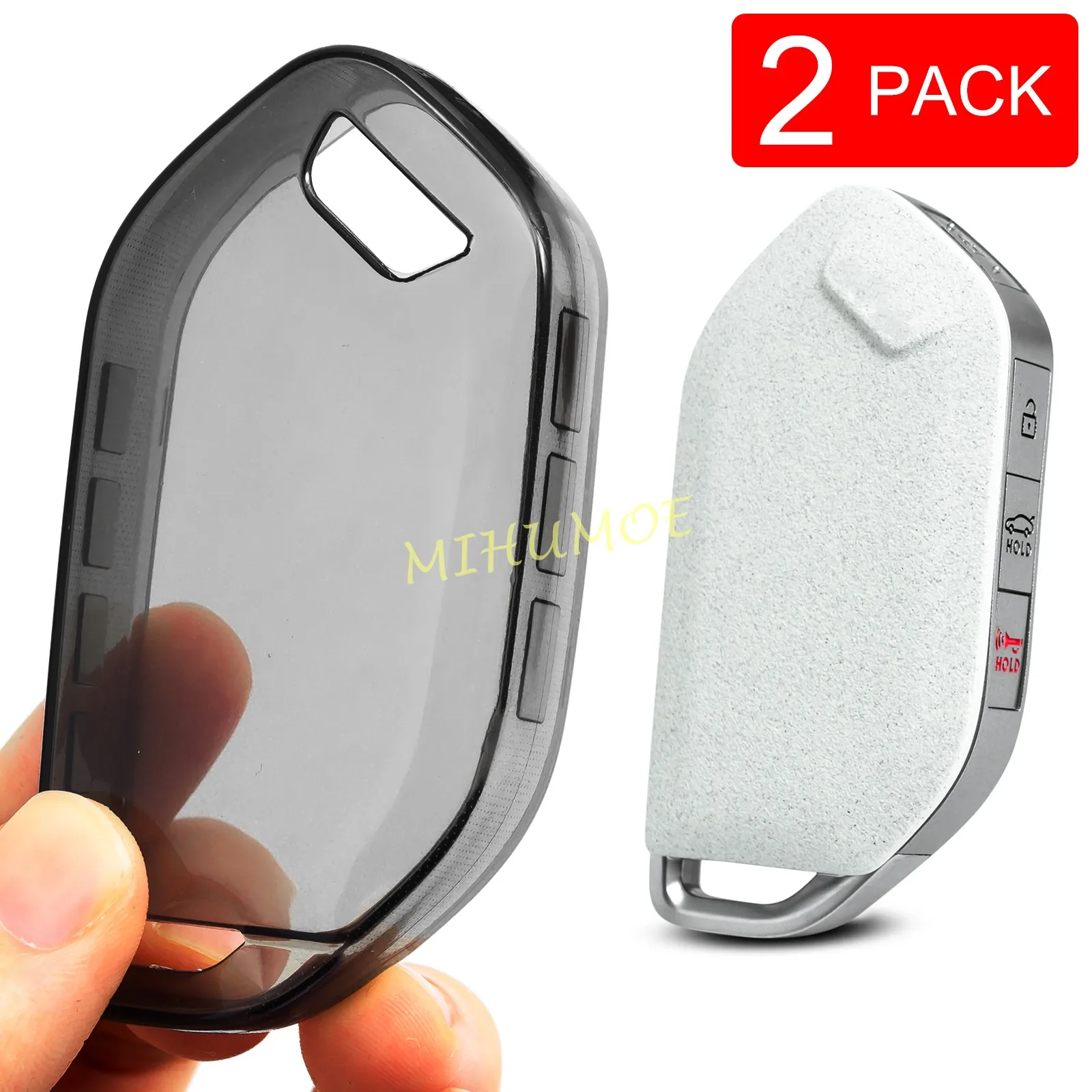 Transparent Remote Key Shell Case Cover For Kia Telluride Sorento EV3 EV5 EV9 Picanto K3 K4 K5 Carnival 2025 2026 Black/Clear