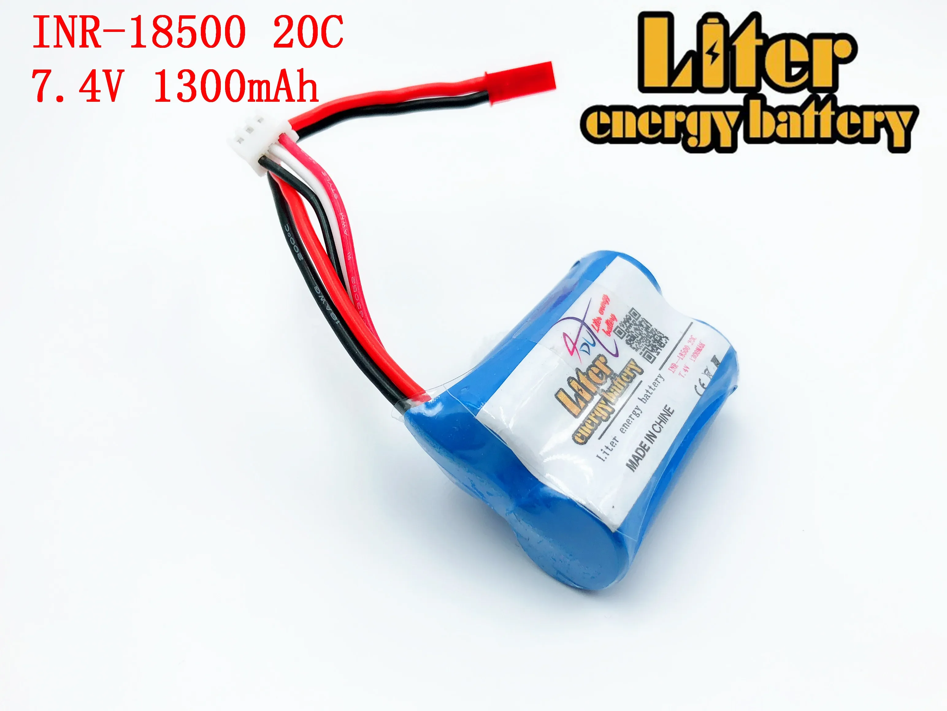 Liter energy battery 7.4V 1300mah 20C 18500 emote control helicopter power lithium battery rechargeable battery pack