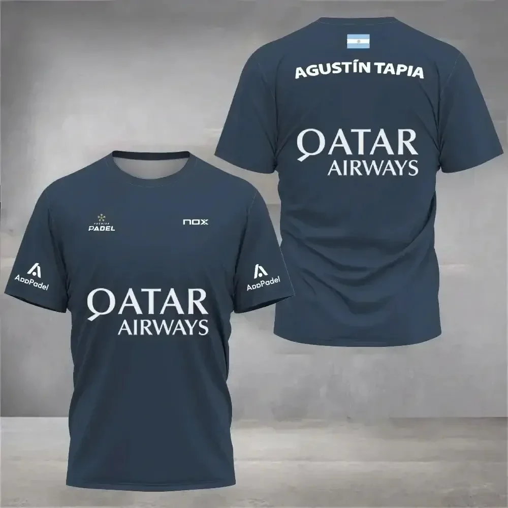 Men Padel Tennis Kid T-Shirt Sports Training Tops Male Casual Short Sleeve Clothing Streetwear Men Clothing Tops image 6