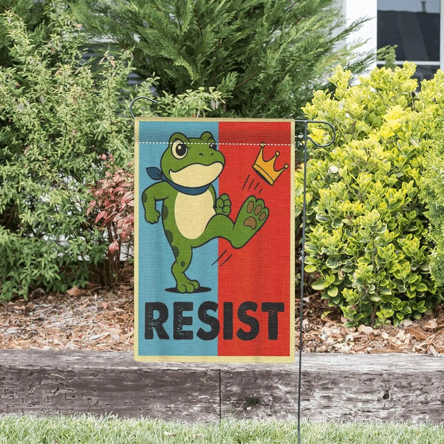 Portland Frog Protest Shirt For Men And Women No King Garden Flags Hilarious ZZM