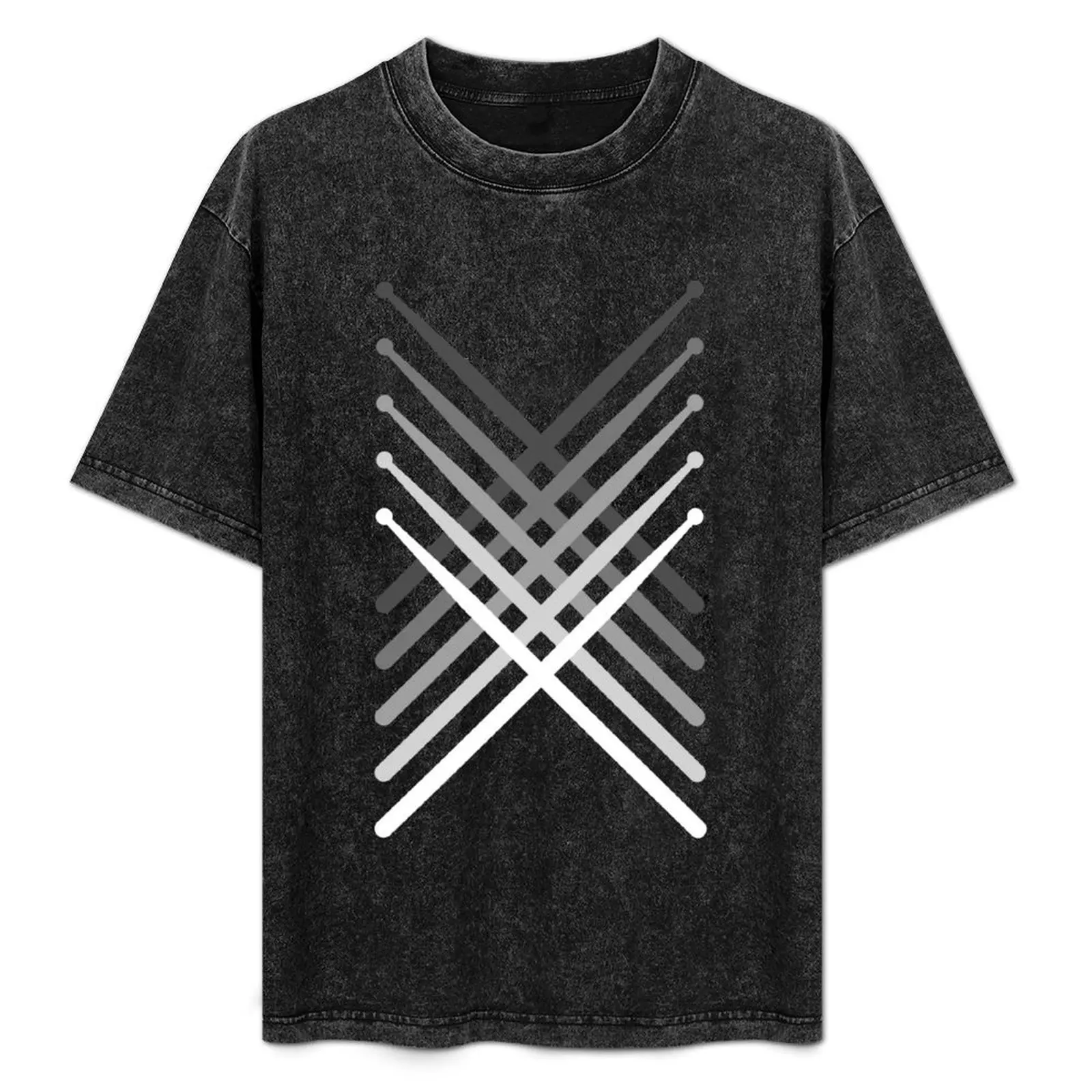 

Fading Percussion Drum Sticks T-Shirt Anti-Wrinkle Short Sleeve T-Shirt