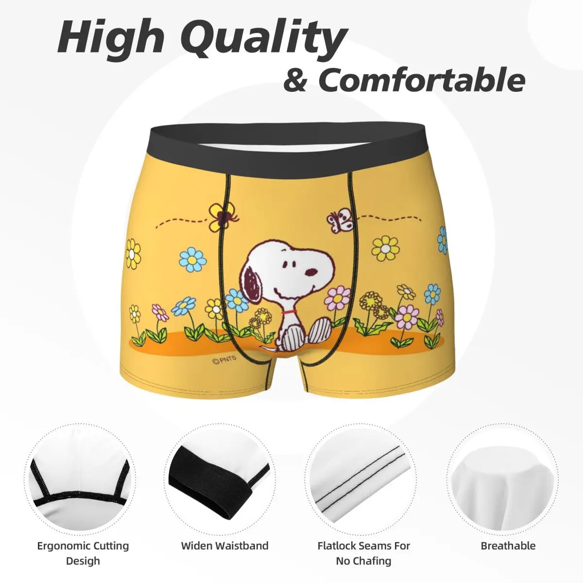 Snoopys กางเกงขาสั้นกางเกงในชุดชั้นในขายร้อนผู้ชาย Boxershorts ตลก Custom Oversize Underpants