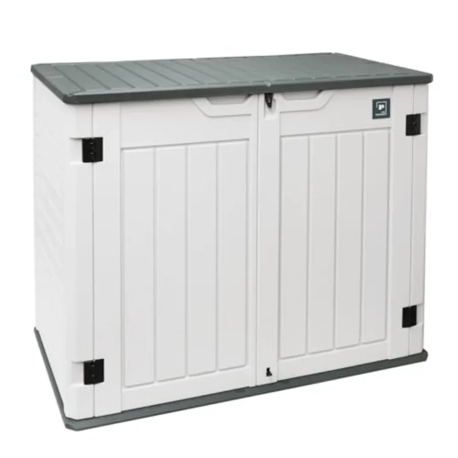 35 Cu.ft Outdoor Storage Shed, Large Resin Storage Box, Waterproof Lockable Cabinet for Garden Yard Patio Garage Backyard Stora