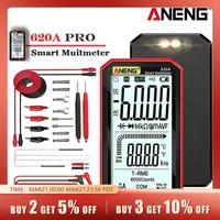 ANENG 621A/620A Intelligent Digital Multimeter 9999 CountsTouch Screen Auto Range Rechargeable NCV Meter Voltmeter Ammeter