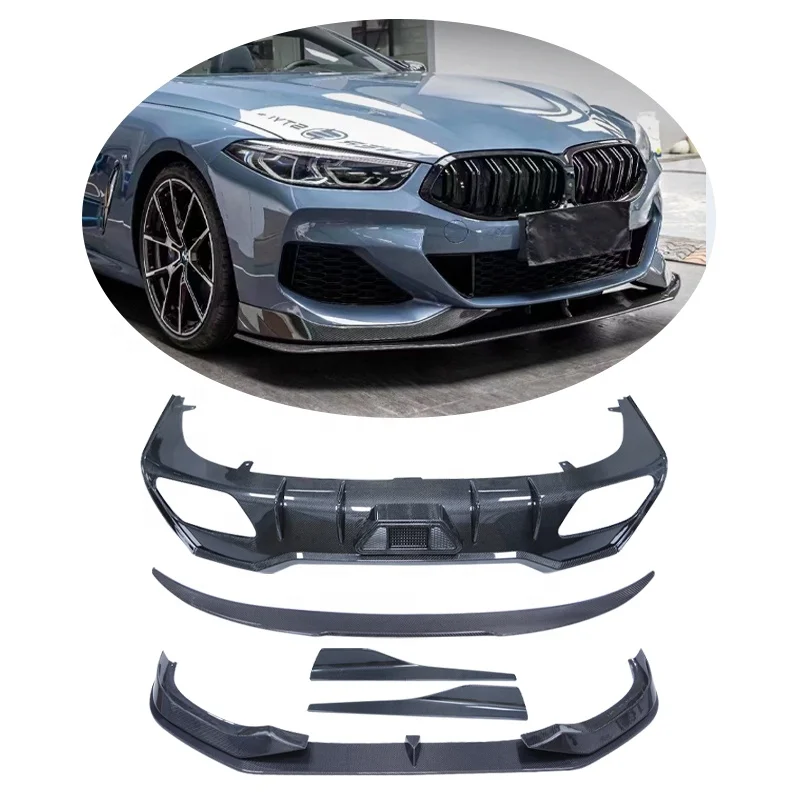 

For B8 Series G14 G15 G16 AC Style Carbon Fiber Front Bumper Edge Side Skirt Rear Lip Diffuser Spoiler Body Kit
