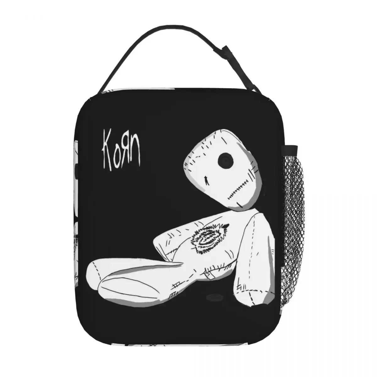 

Korn Rock Band Insulated Lunch Bag Doll Logo Food Container Portable Cooler Thermal Lunch Boxes For Travel