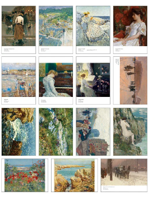 30 Sheets/Set Famous artists Childe Hassam Art Painting Postcard Retro Greeting Card Message Gift Wish Invitations Decoration