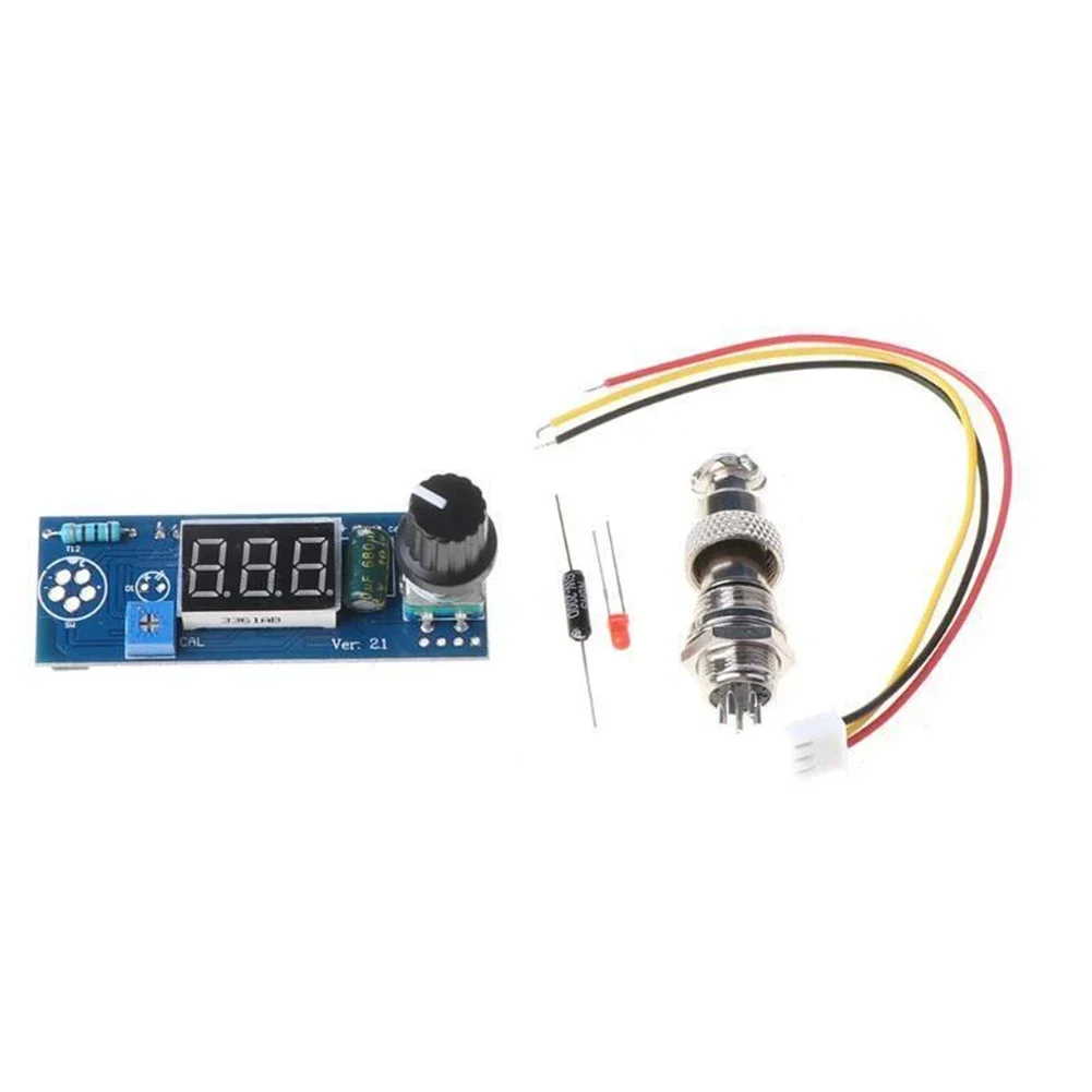 

PCB Board Attemperator 12-24V Blue Heating Indicator Light Knob Digital Soldering Iron DIY Electrical High Quality