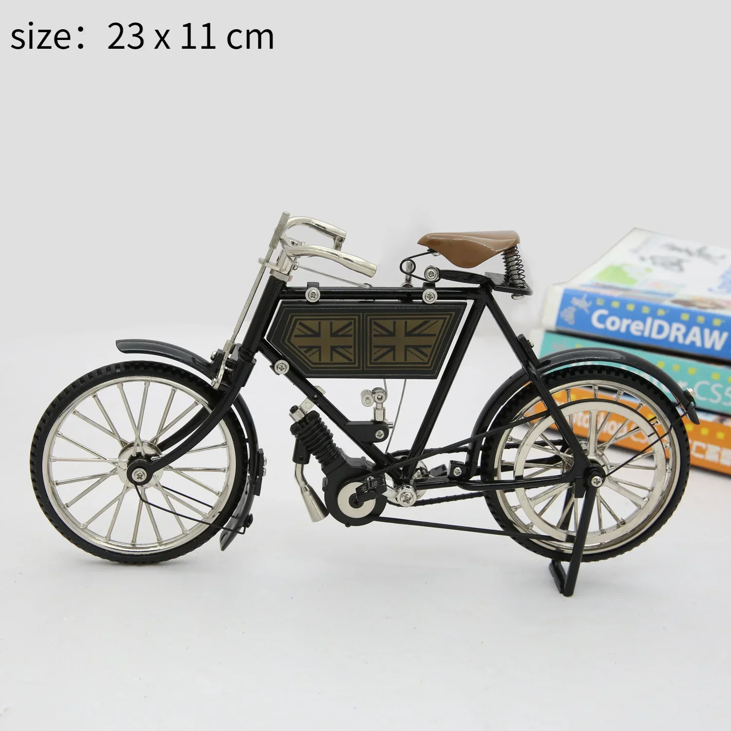 Simulation Bike Model 1:10 Scale Alloy Diecast Racing Tricycle Bike Motorcycle Model Cycling ToyTandem Bike Model Home Decor