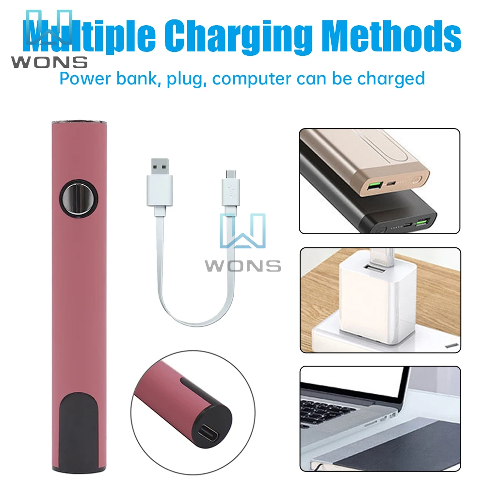 Portable Electric Soldering Iron Pen USB Charging 400mAh Battery Button Voltage Adjustment 510 Thread Heat Tips Voltage Welding