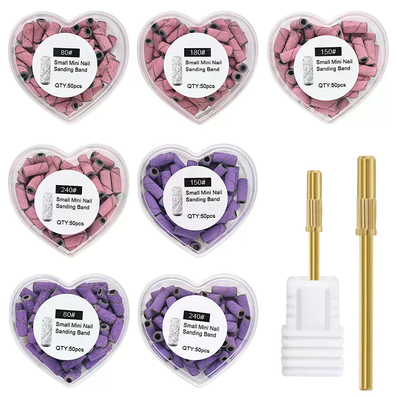 Bandes de ponçage pour Nail Art, outil de dissolvant de vernis Gel, accessoire pour Machine à ongles électrique, forets à ongles