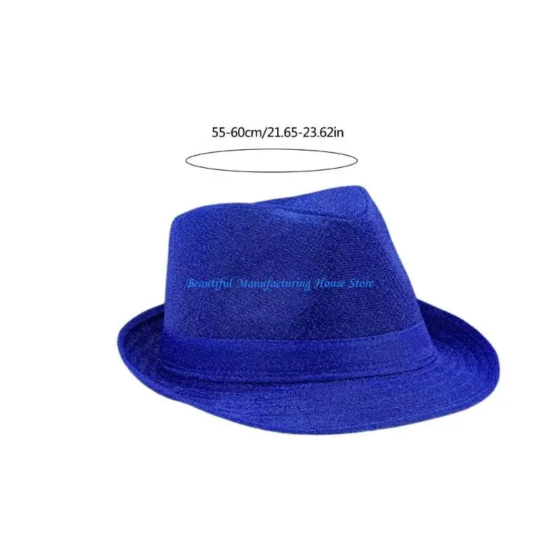 E56A Carnivals Nightclub Bowlers Hat Magicians Performed Hat Solid Color Hat