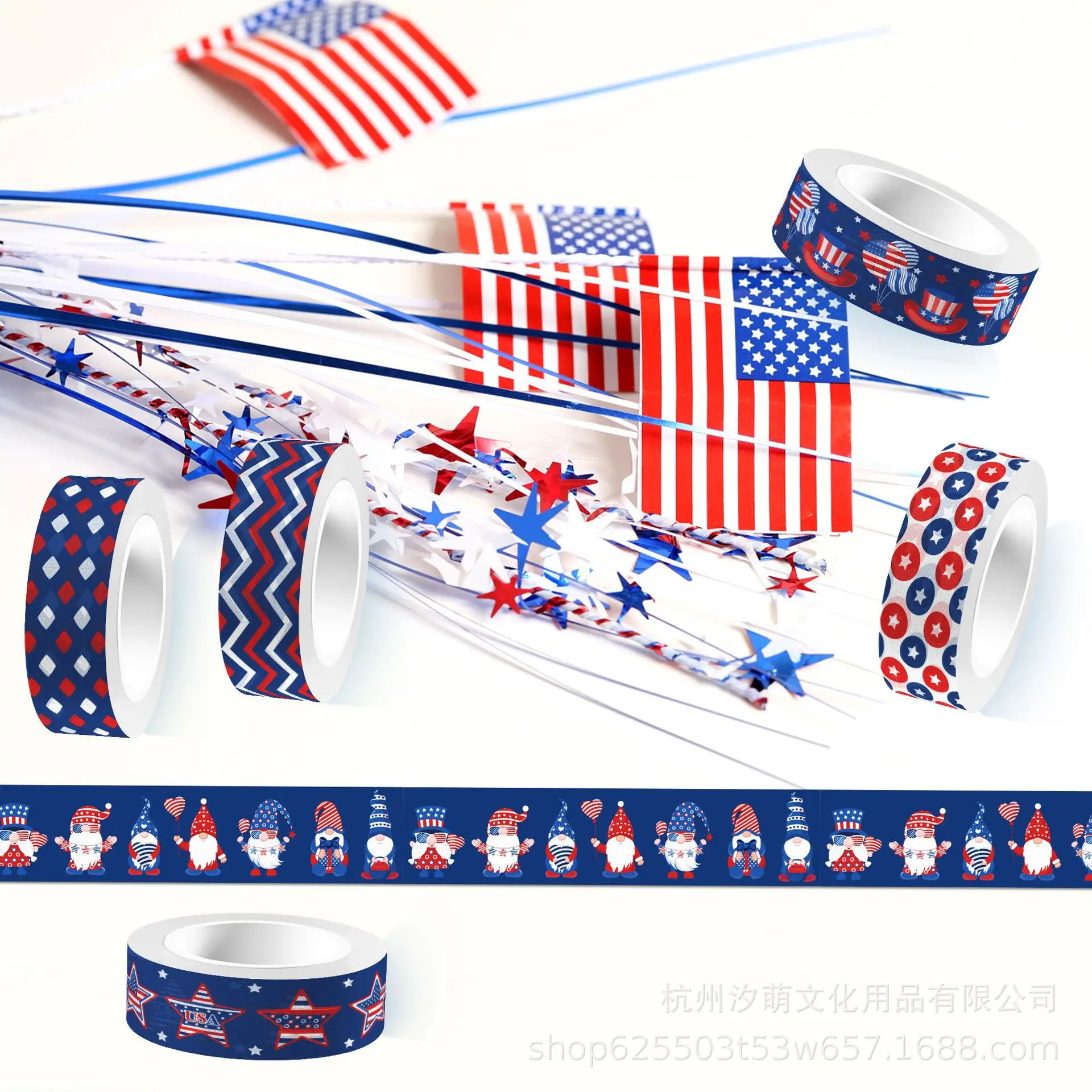 American National Day transparent roll adhesive and paper tape DIY hand account material decoration