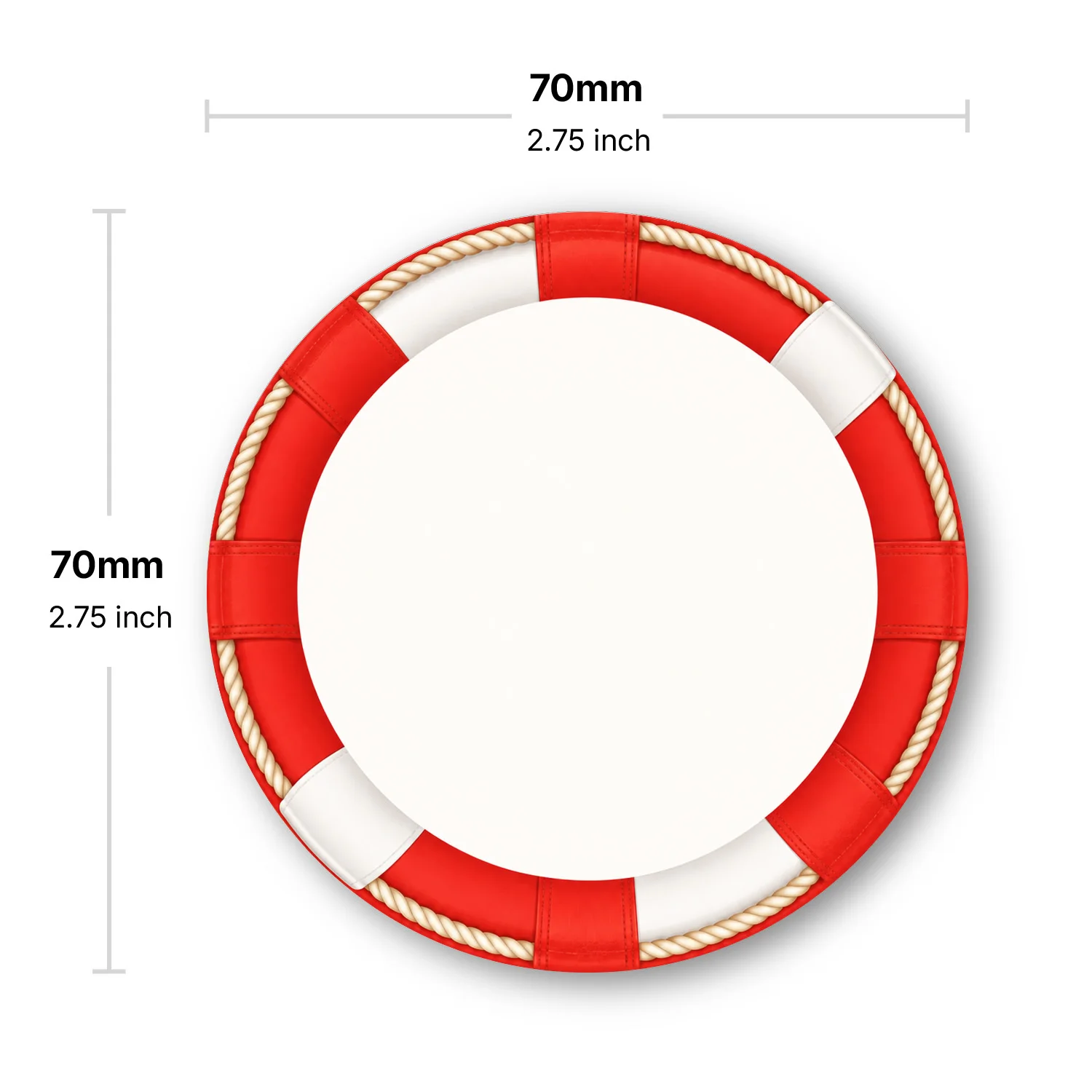 2PCS Lifebuoy Round Sticky Notes 100 Sheets Red White Life Ring Nautical Memo Pads Writing Reminder Office School Stationery