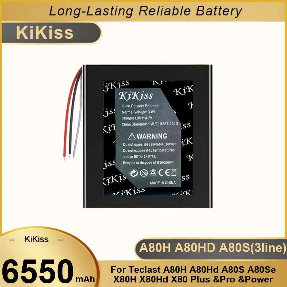

Tablet Battery 6550Mah For Teclast A80H A80HD A80S A80se X80H X80HD X80 Plus &Pro &Power PC 3Line
