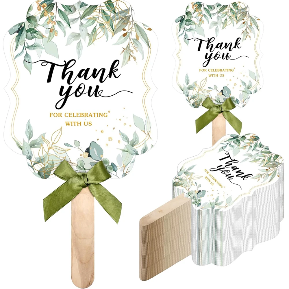 

Wedding Fans for Guests Bulk Thank You for Celebrating with Us Fans Hand Fans Handheld Folded Fan Baby Shower Favors for Bridal