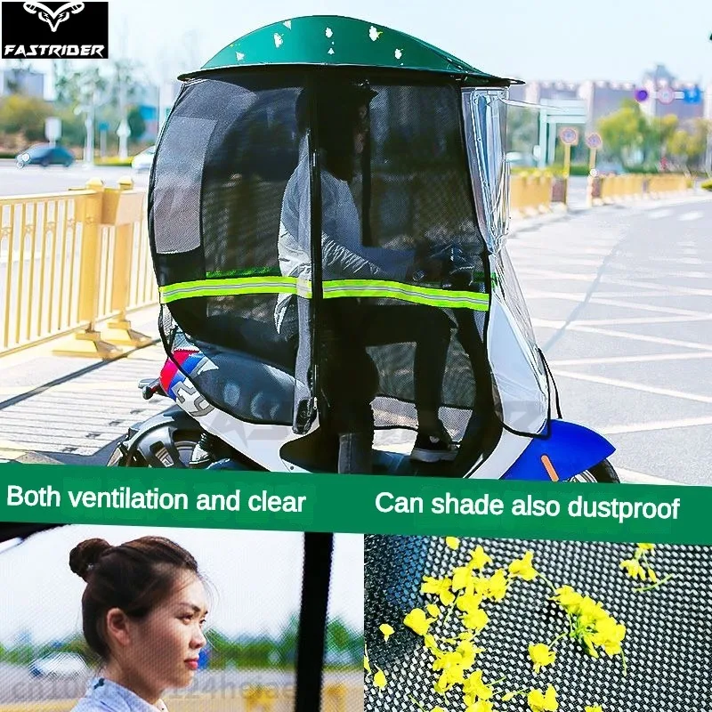 Electric Motorcycle Awning Electric Vehicle Summer Canopy Windproof Cover Electric Bicycle Sun Protection Awning Moto Cover