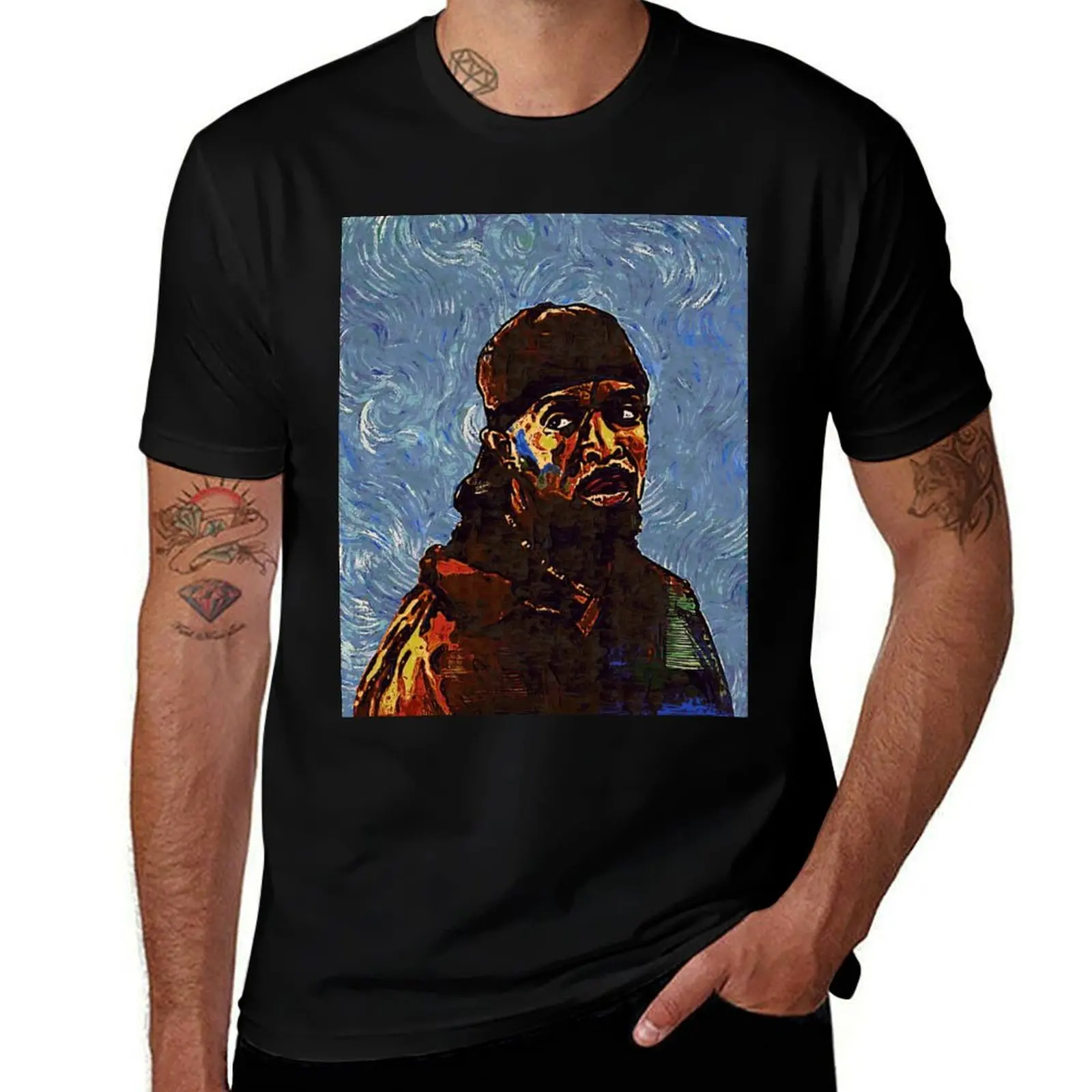 Omar Little by VanGogh - www.art-customized.com T-Shirt Breathable Workout Short Sleeve Top T-Shirt
