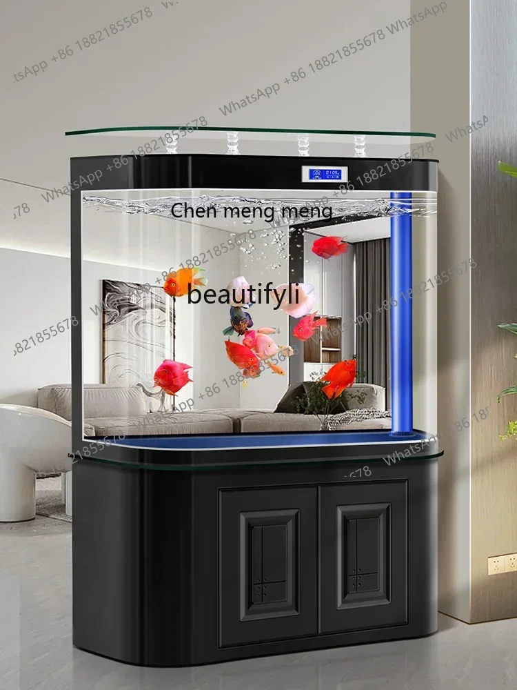Living Room Large Double Circle Wall Bottom Filter Ecological Aquarium Intelligent Fish Globe Change Water