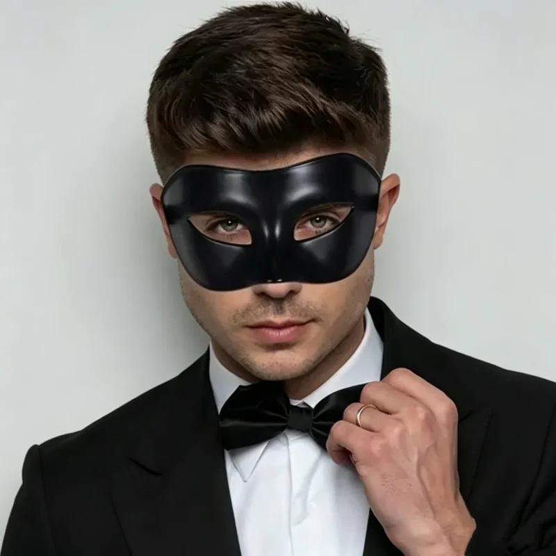Men Women Couple Masquerade Eye Masks Sexy Venetian Cosplay Halloween Carnival Prom Party Headdress Props Plastic Half Face Mask