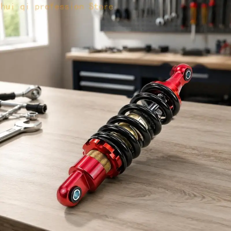 Replacement Motorcycle Suspension Damper with Outer Spring Design and 2-End Eyelet Mounting for Matching Vehicle Structures and