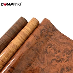 Car Glossy Woodgrain Sticker Vinyl Sticker Waterproof Antiscratch Diy Self-adhesive Car Decoration for Car Truck Motorcycle Bike