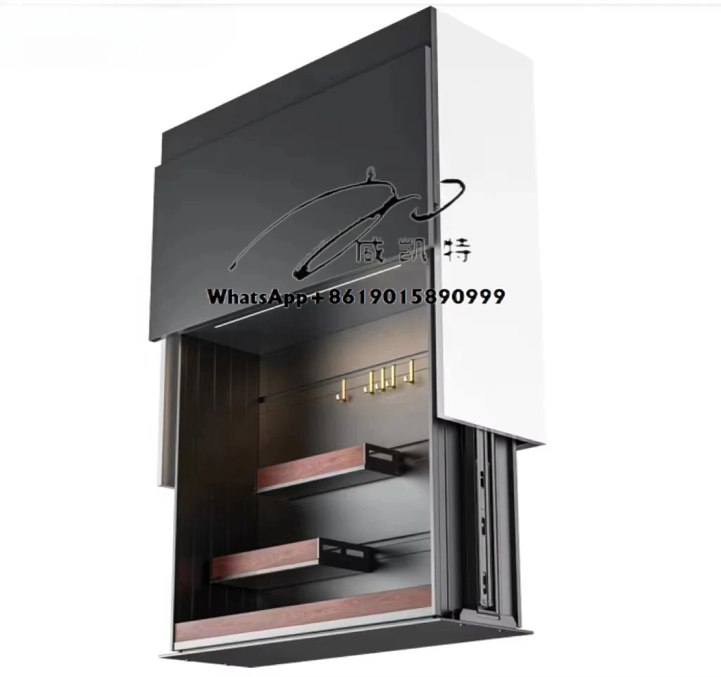 

Smart Lifting Cabinet Electric Adjustable Height Modern Design Wood Storage for Kitchen & Bathroom
